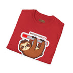 Slowly Shutting Down Sloth T-Shirt — Battery Low Cute Graphic Tee