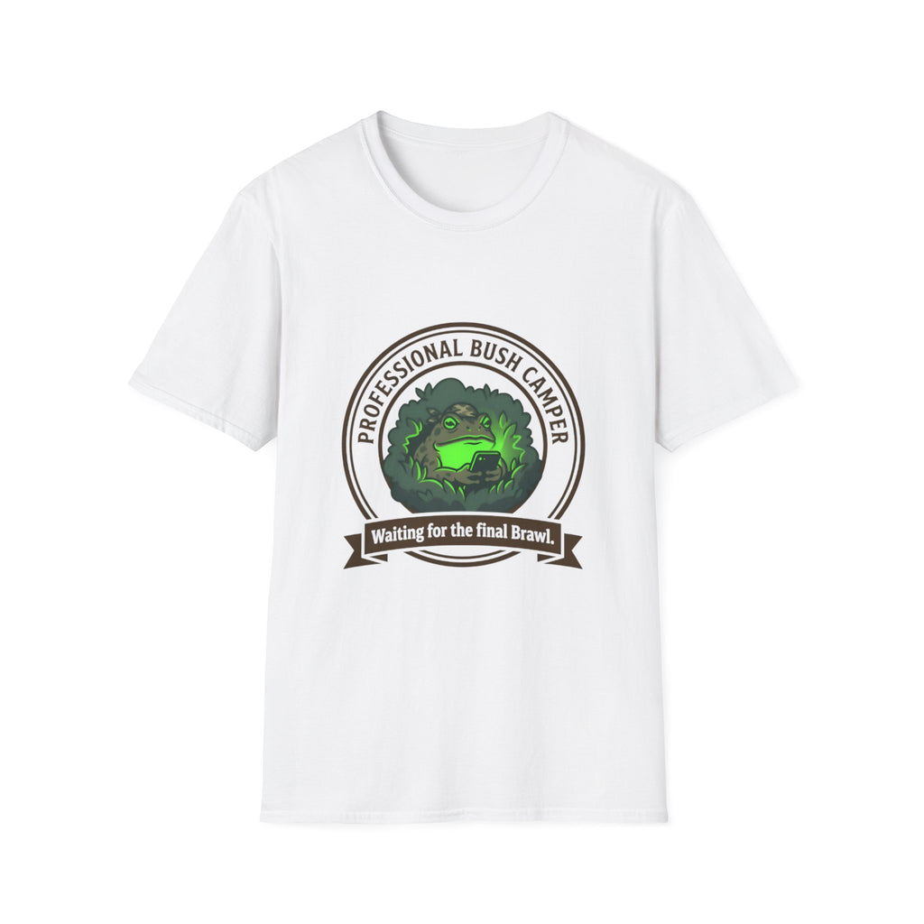 Professional Bush Camper T‑Shirt — "Waiting for the Final Breath" Camp Humor Tee