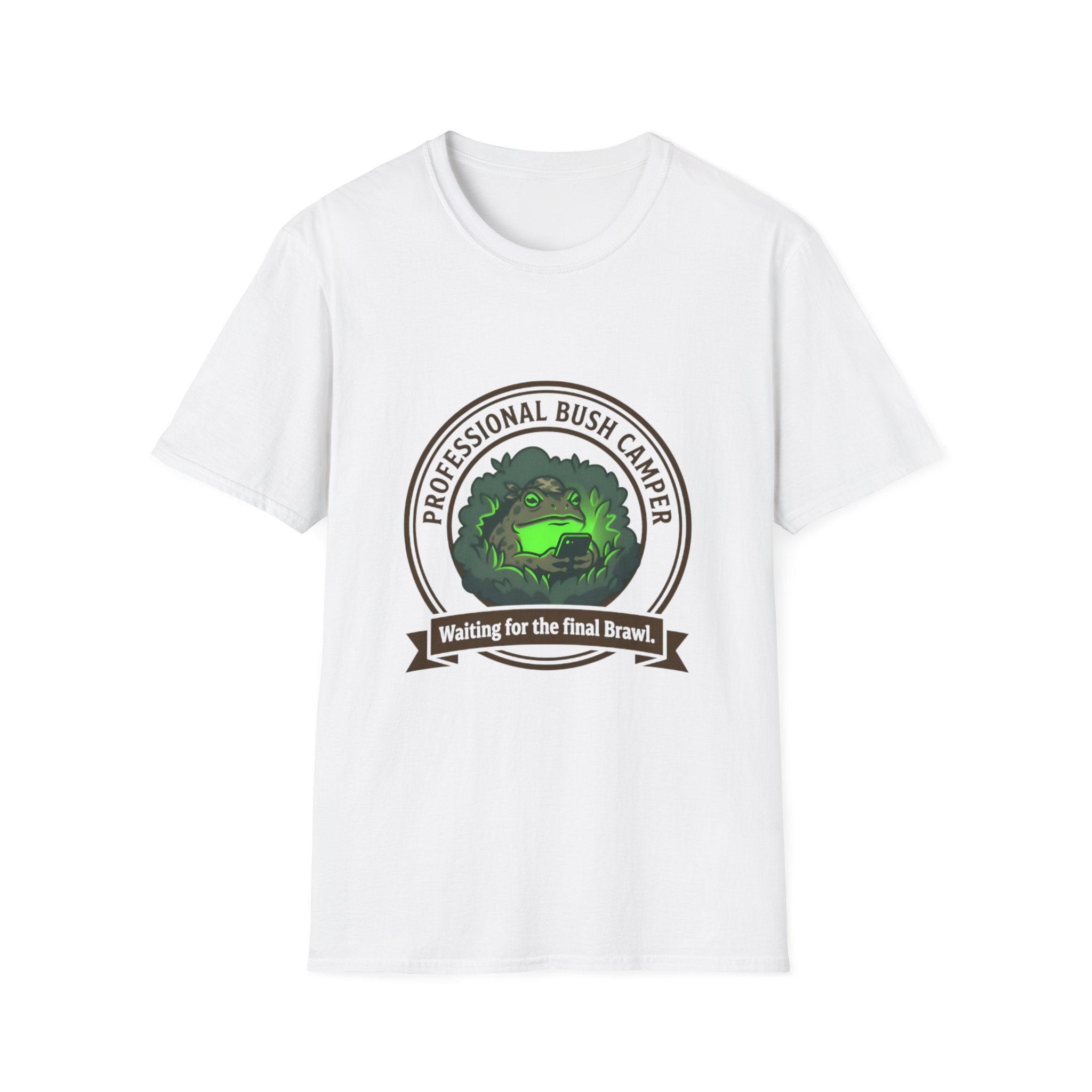 Professional Bush Camper T‑Shirt — "Waiting for the Final Breath" Camp Humor Tee