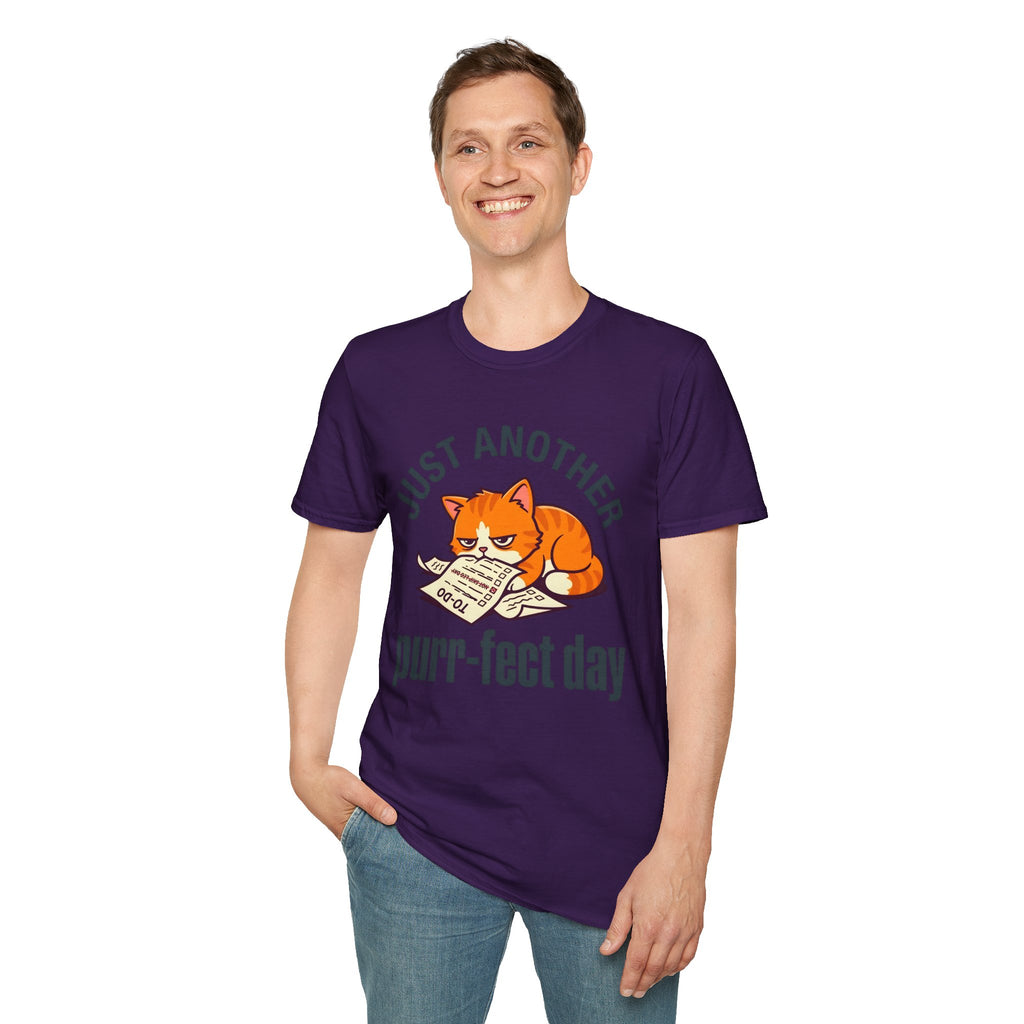 T-Shirt — "Just Another Purr-fect Day" Cat Graphic Tee
