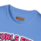 T-Shirt — "Curls for the Girls" Cute Hamster Weightlifting Graphic