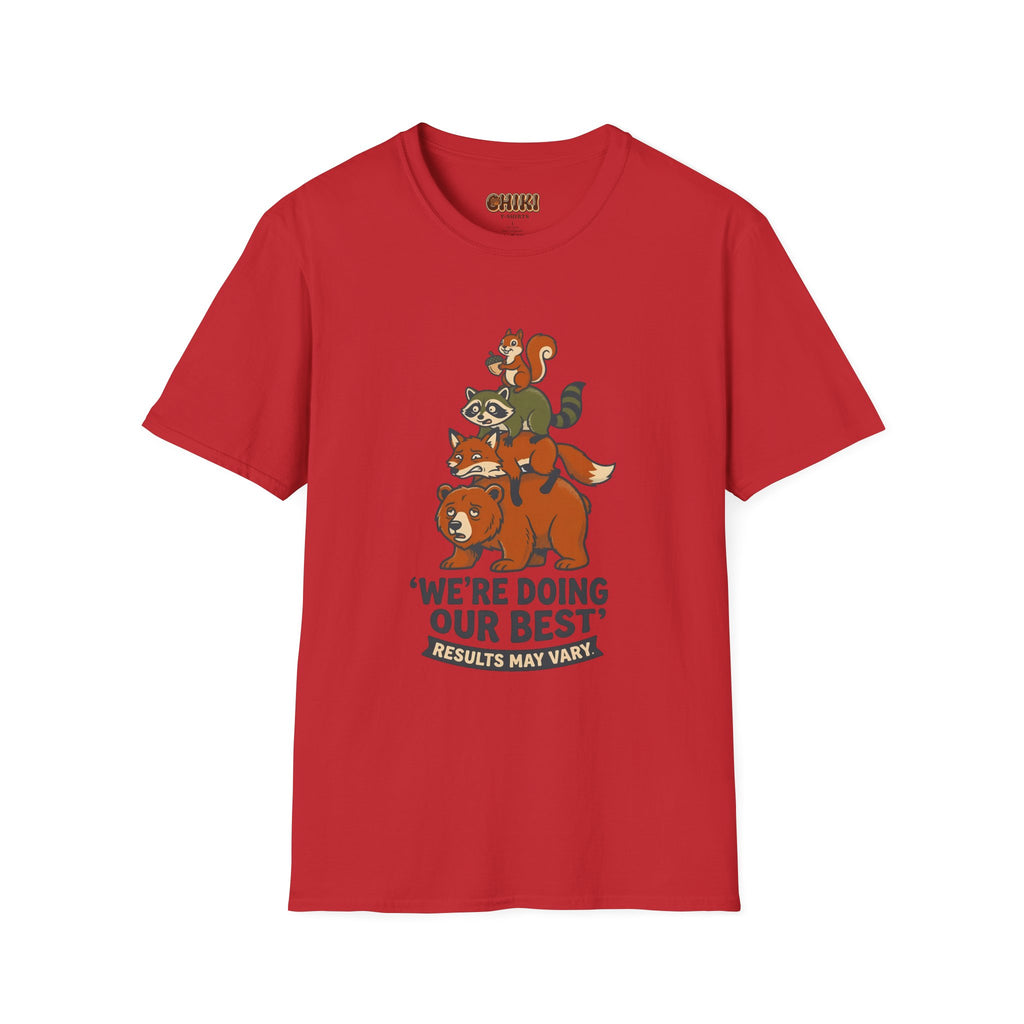 T‑Shirt — "We’re Doing Our Best" Cute Forest Animals Graphic Tee