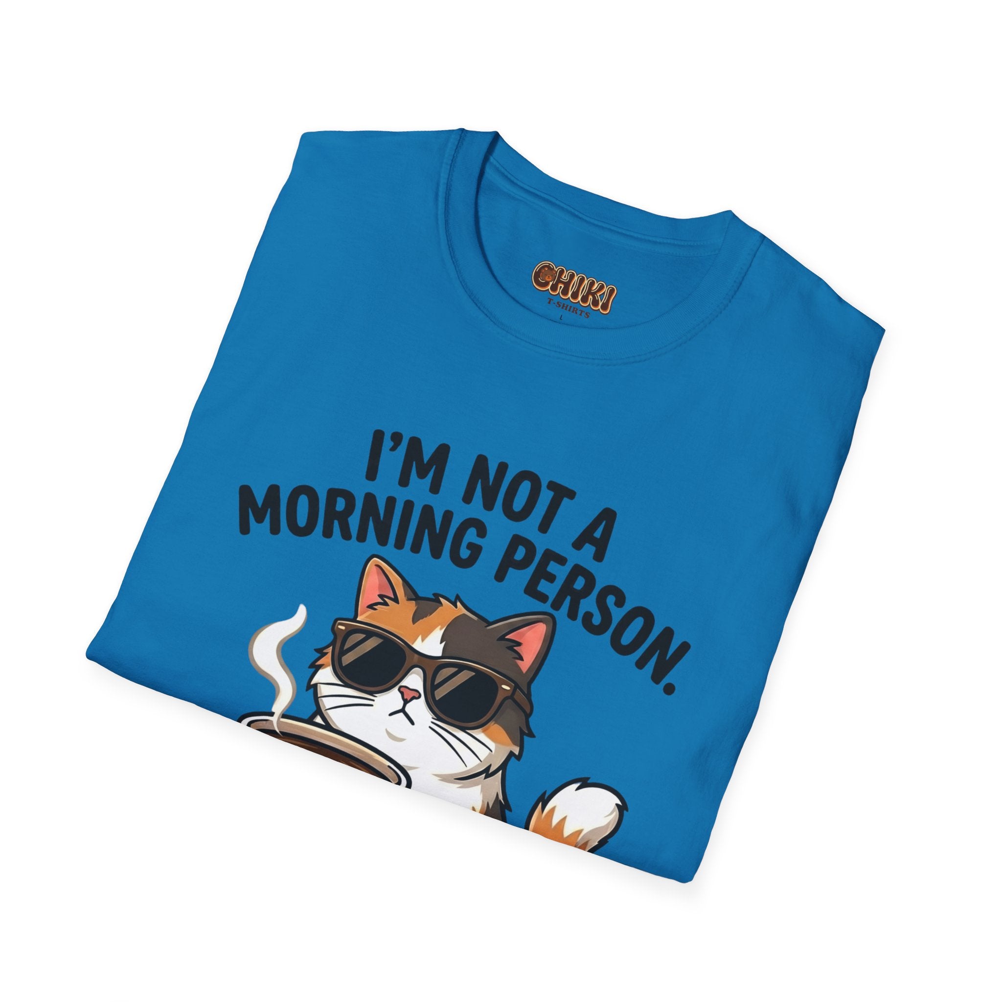 I’m Not a Morning Person Cat Coffee T-Shirt