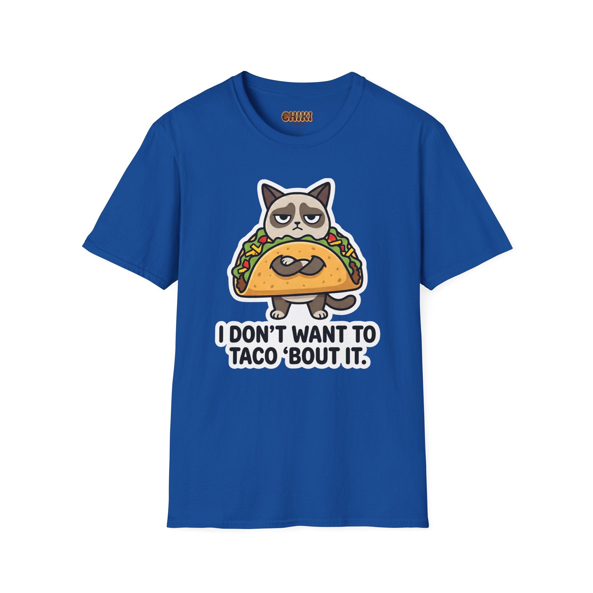 Grumpy Cat Taco T-Shirt — "I Don't Want to Taco 'Bout It" Graphic Tee