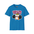 T-Shirt — "Curls for the Girls" Cute Hamster Weightlifting Graphic
