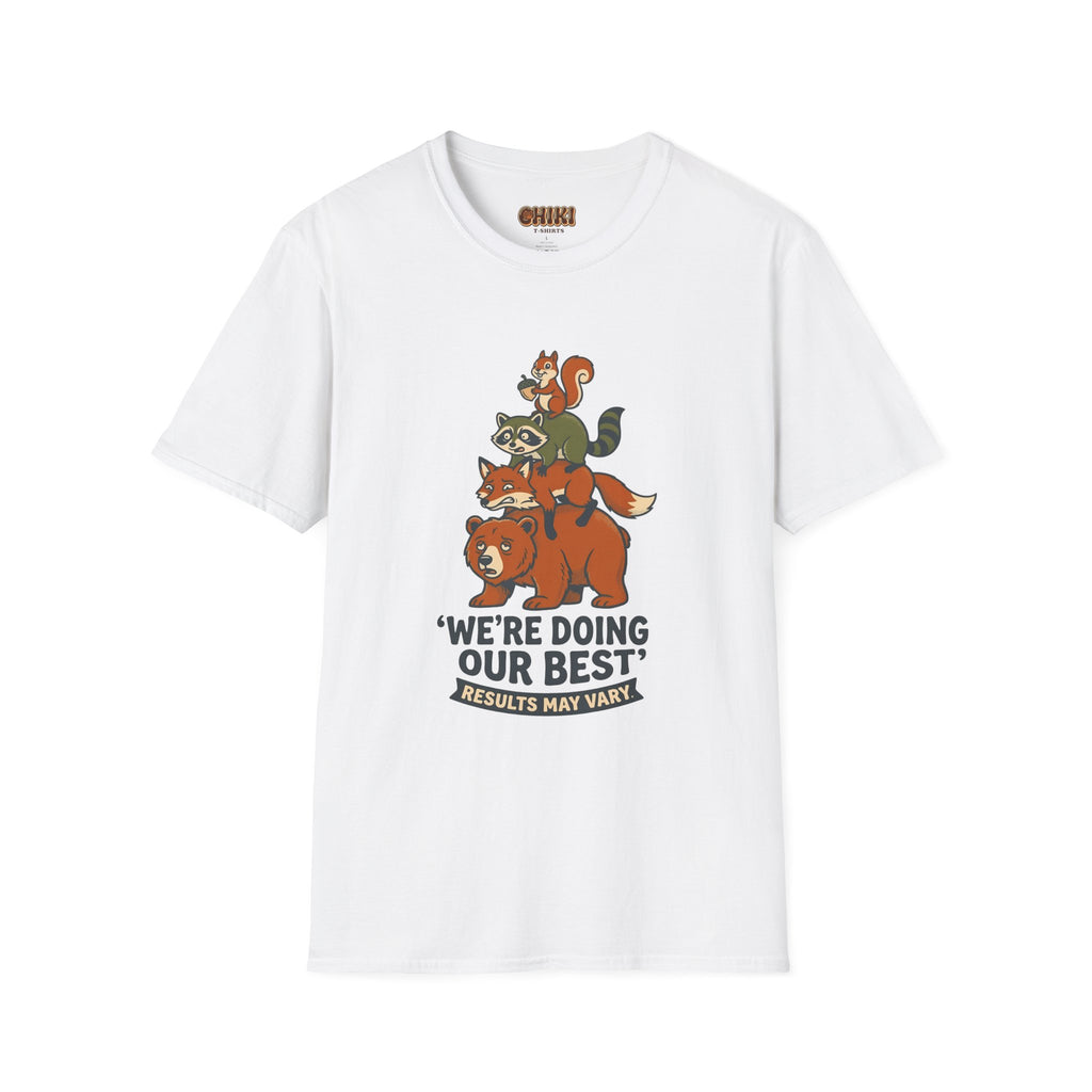 T‑Shirt — "We’re Doing Our Best" Cute Forest Animals Graphic Tee