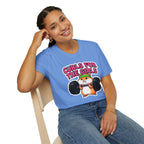 T-Shirt — "Curls for the Girls" Cute Hamster Weightlifting Graphic