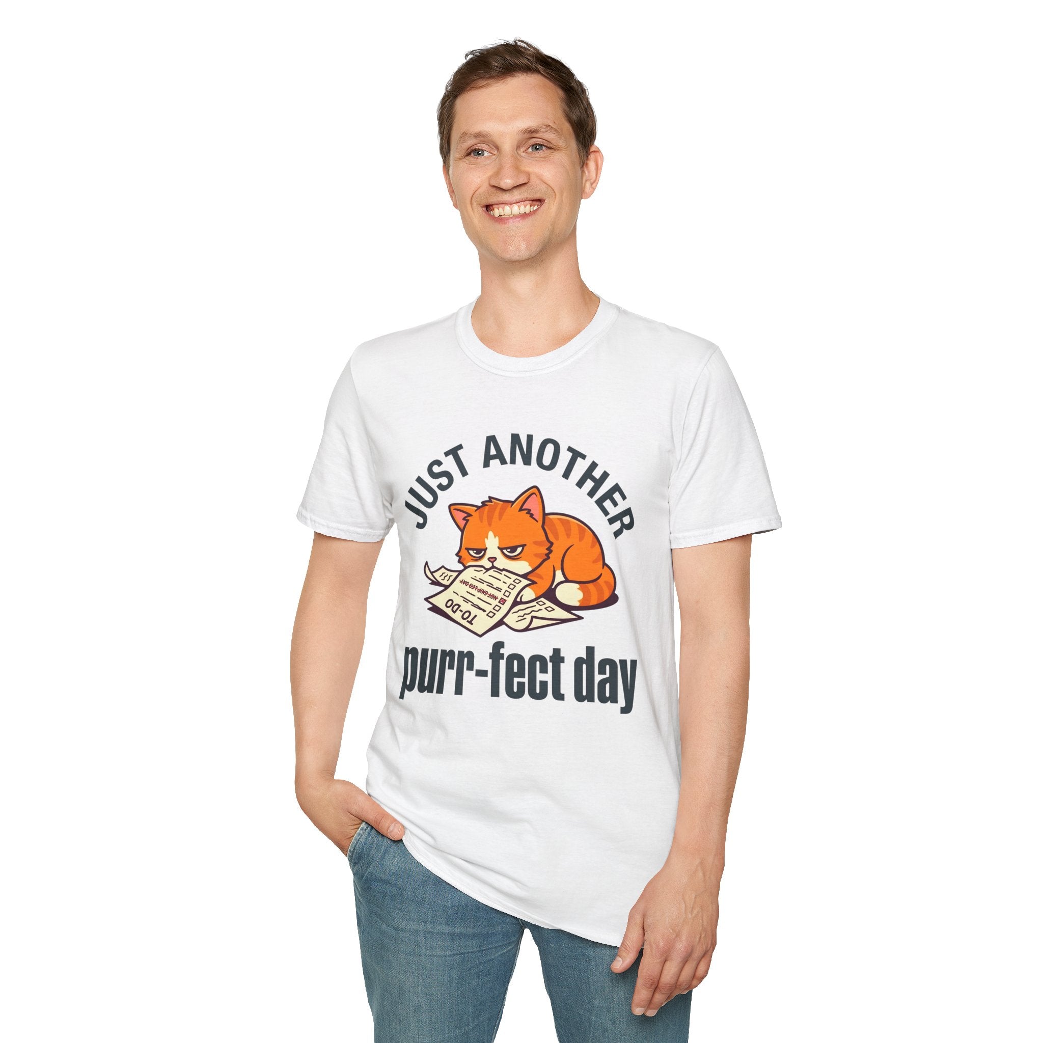 T-Shirt — "Just Another Purr-fect Day" Cat Graphic Tee