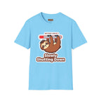 Slowly Shutting Down Sloth T-Shirt — Battery Low Cute Graphic Tee