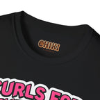 T-Shirt — "Curls for the Girls" Cute Hamster Weightlifting Graphic