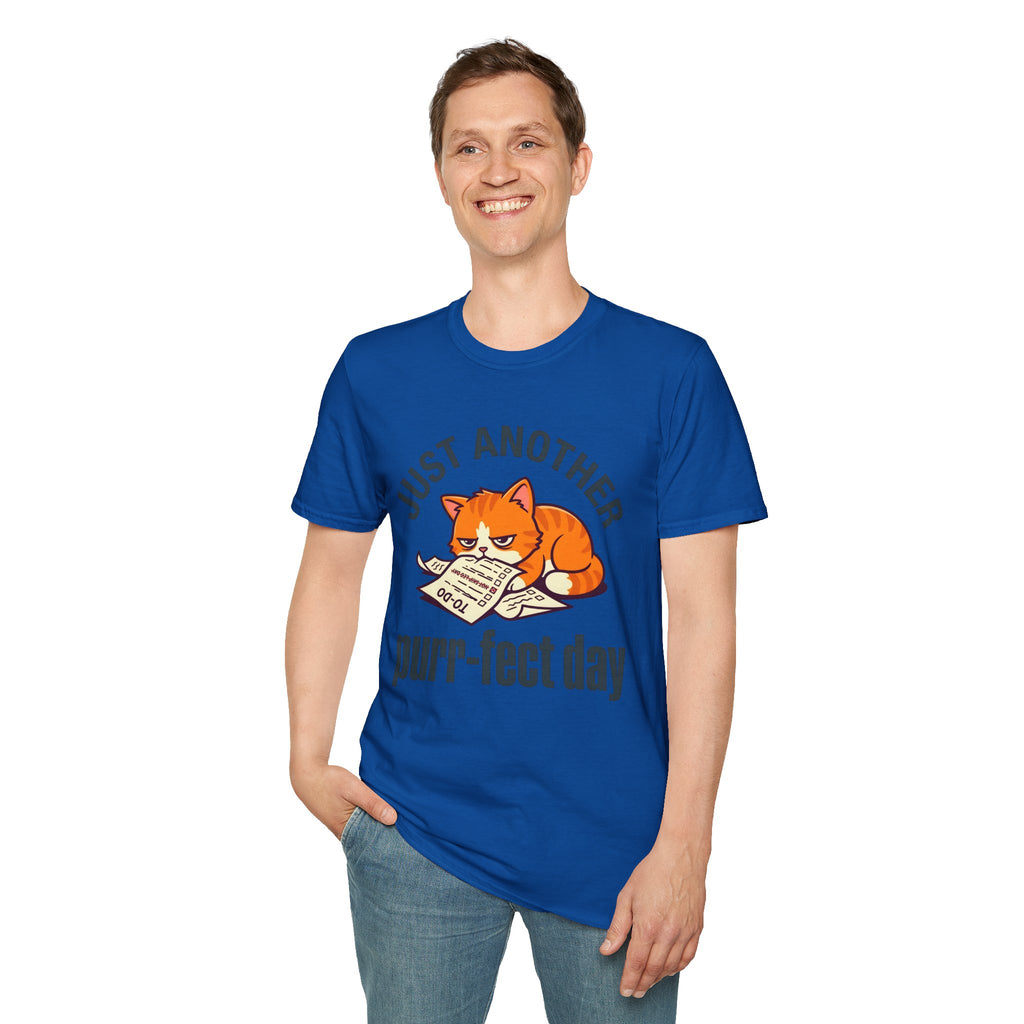 T-Shirt — "Just Another Purr-fect Day" Cat Graphic Tee