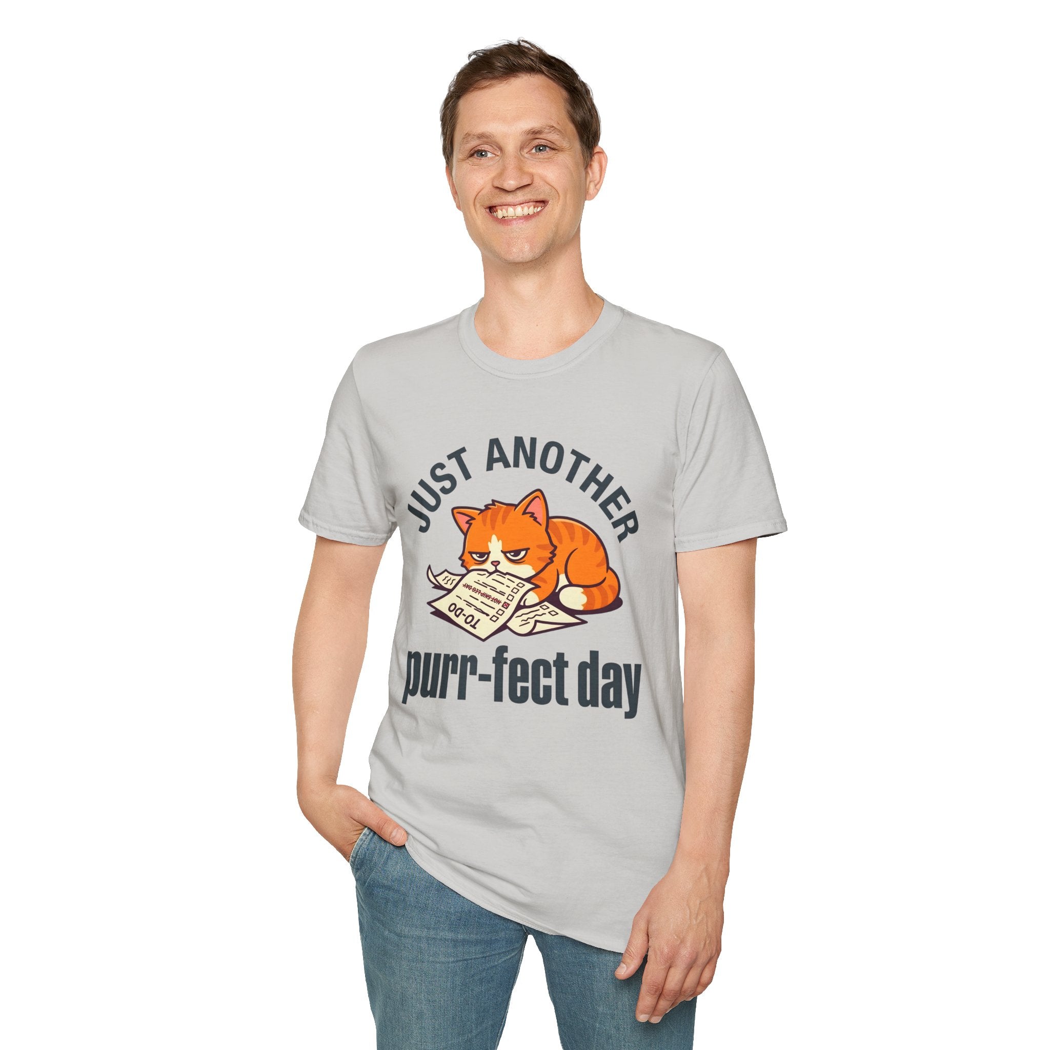 T-Shirt — "Just Another Purr-fect Day" Cat Graphic Tee