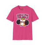 T-Shirt — "Curls for the Girls" Cute Hamster Weightlifting Graphic