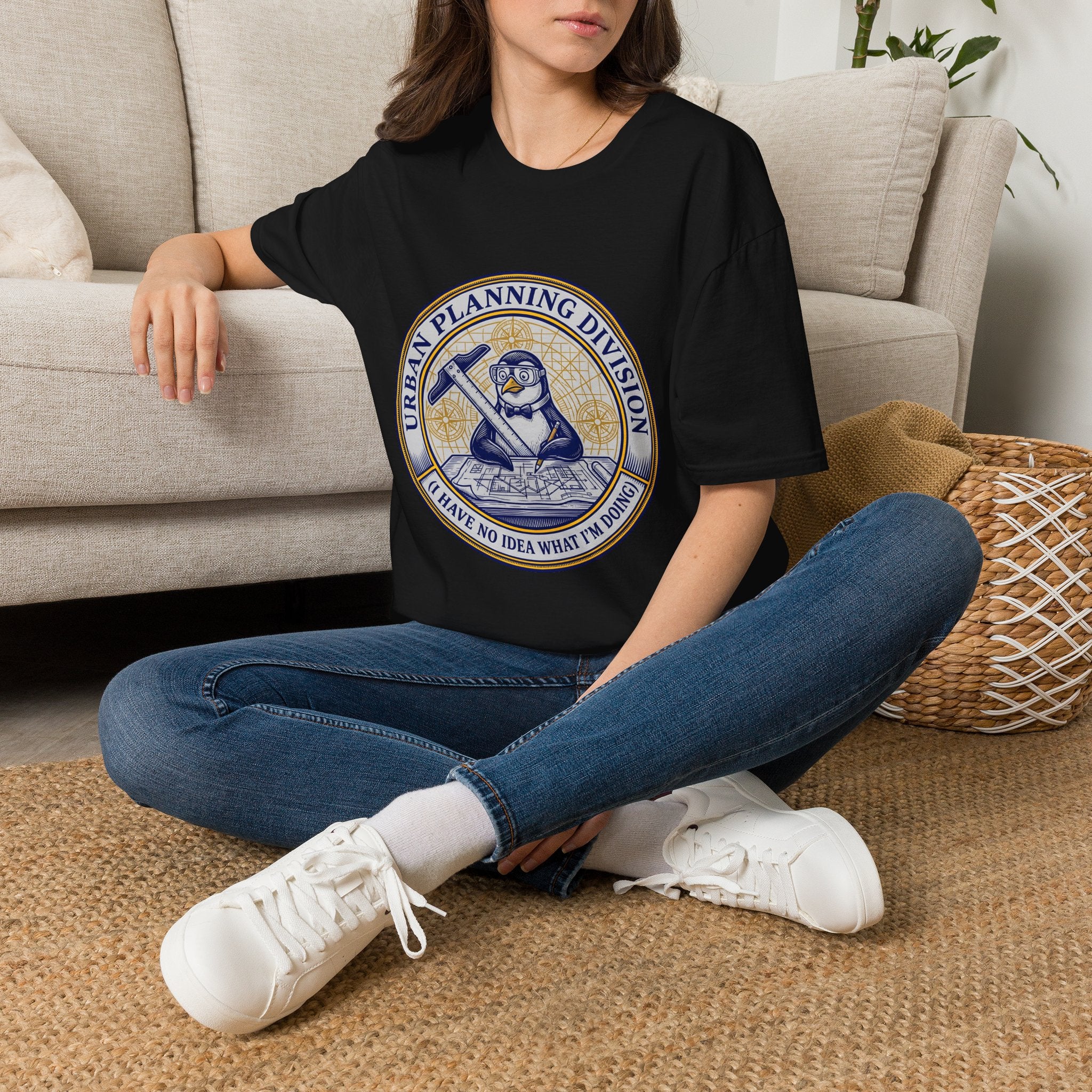 Urban Planning Division T-Shirt — Penguin Logo 'I Have No Idea What I’m Doing' Graphic Tee