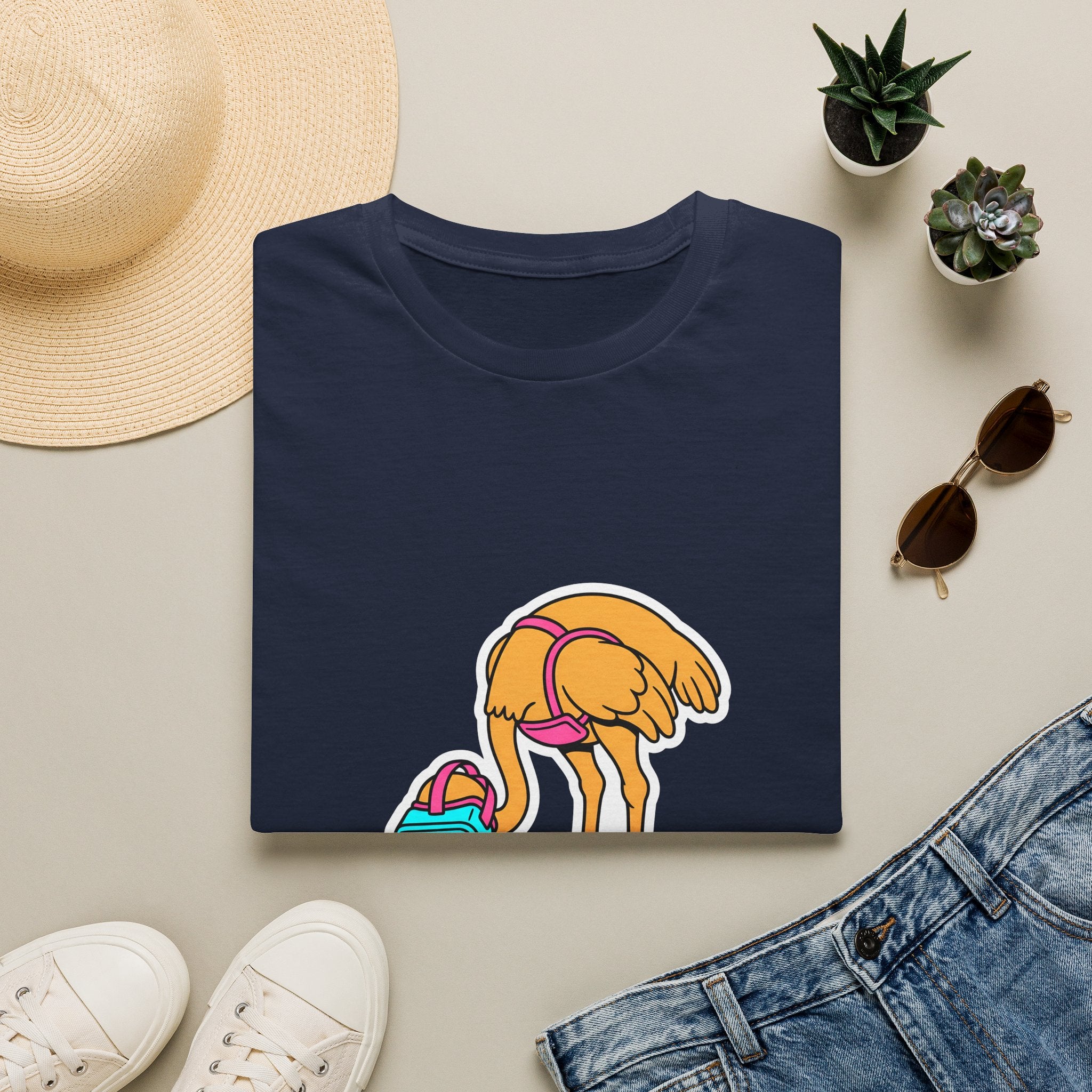 T-Shirt — Funny ‘Error 404 Reality Not Found’ Ostrich Graphic Tee