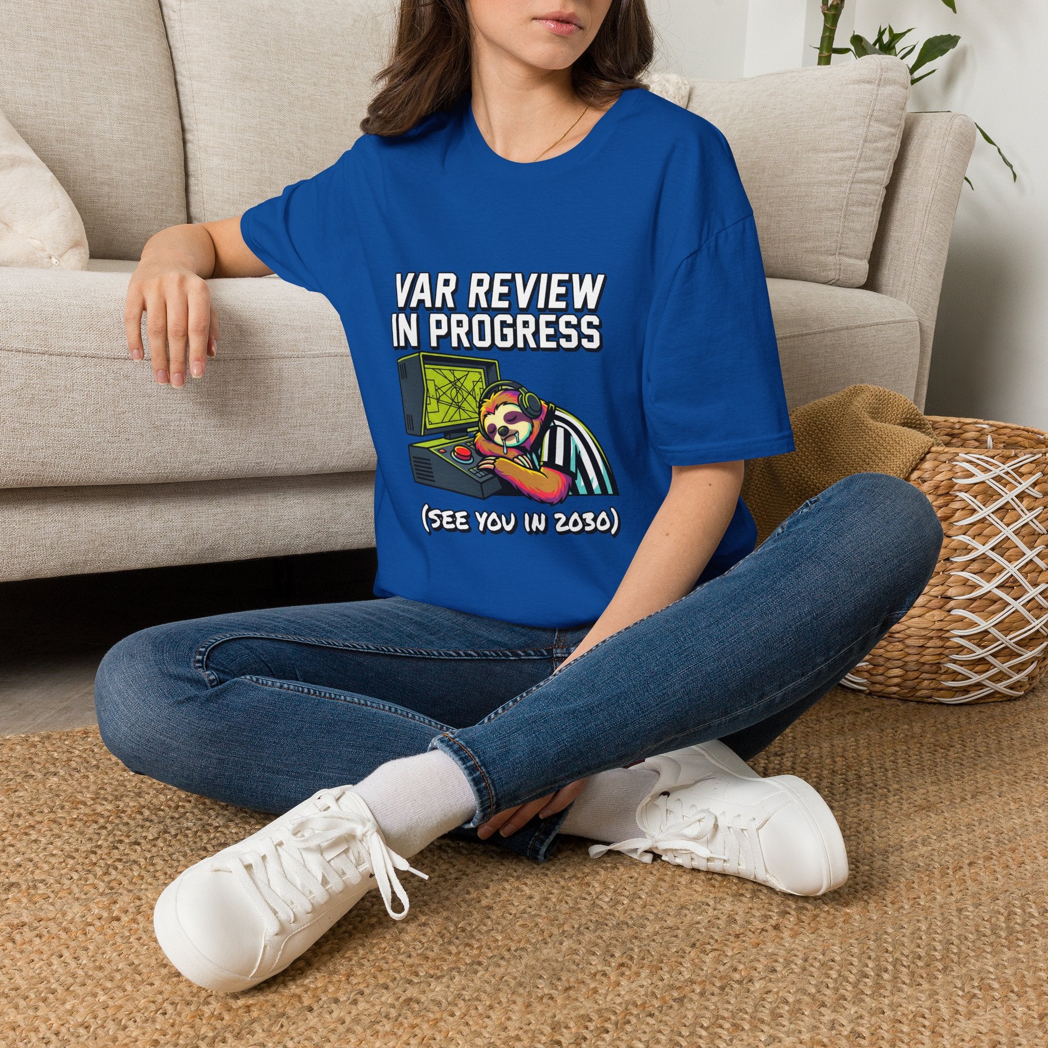 T‑Shirt — "VAR REVIEW IN PROGRESS" Funny soccer Shirt (See You in 2030)
