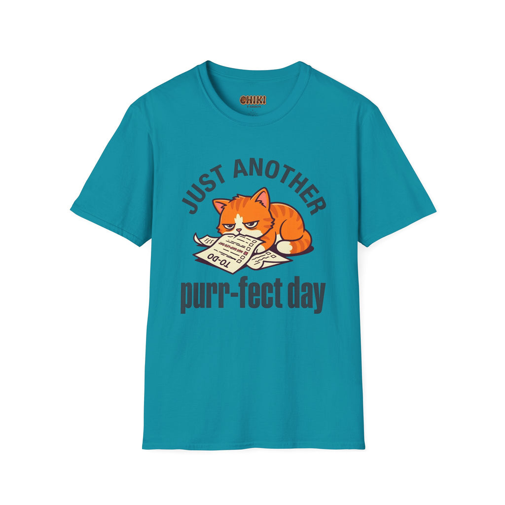T-Shirt — "Just Another Purr-fect Day" Cat Graphic Tee