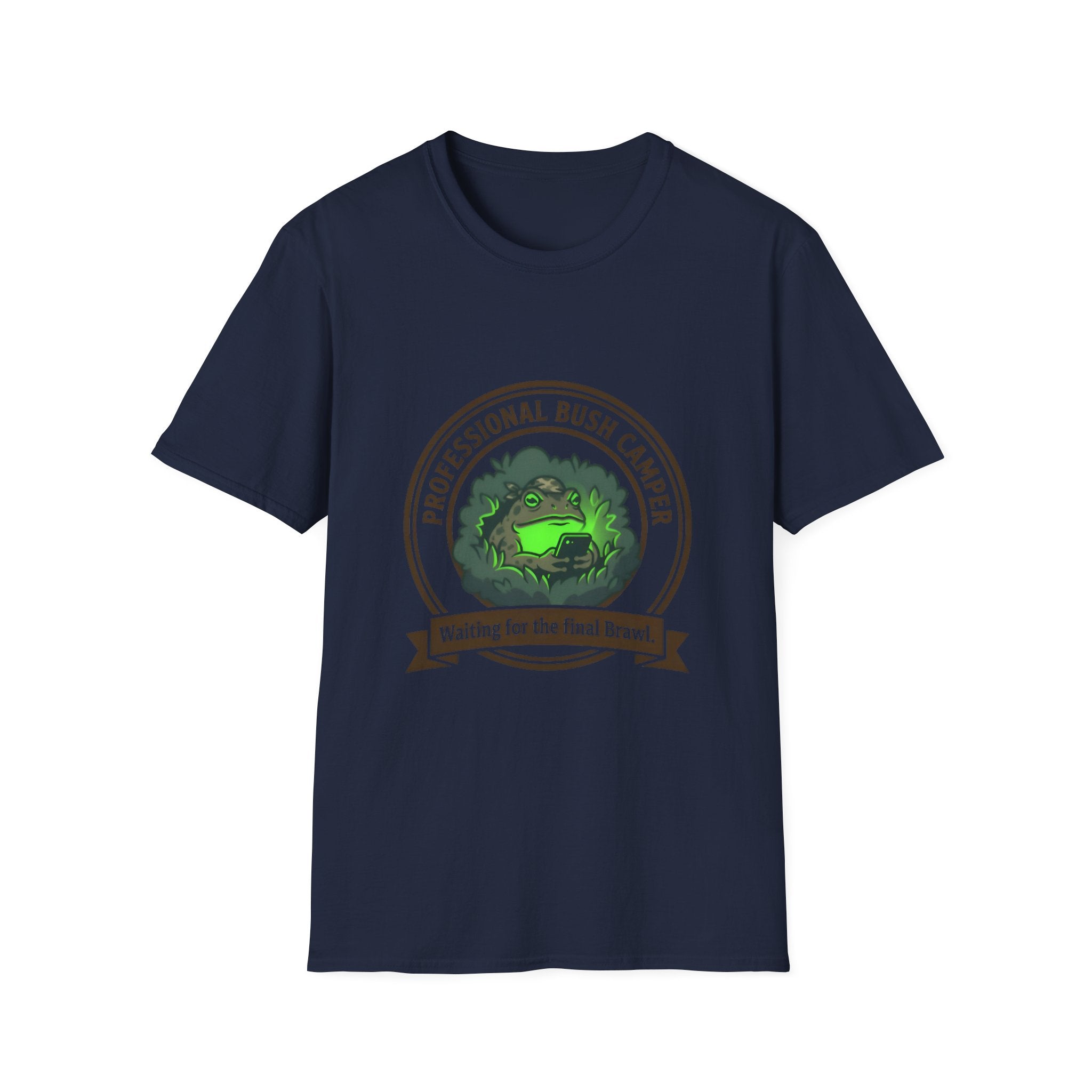 Professional Bush Camper T‑Shirt — "Waiting for the Final Breath" Camp Humor Tee