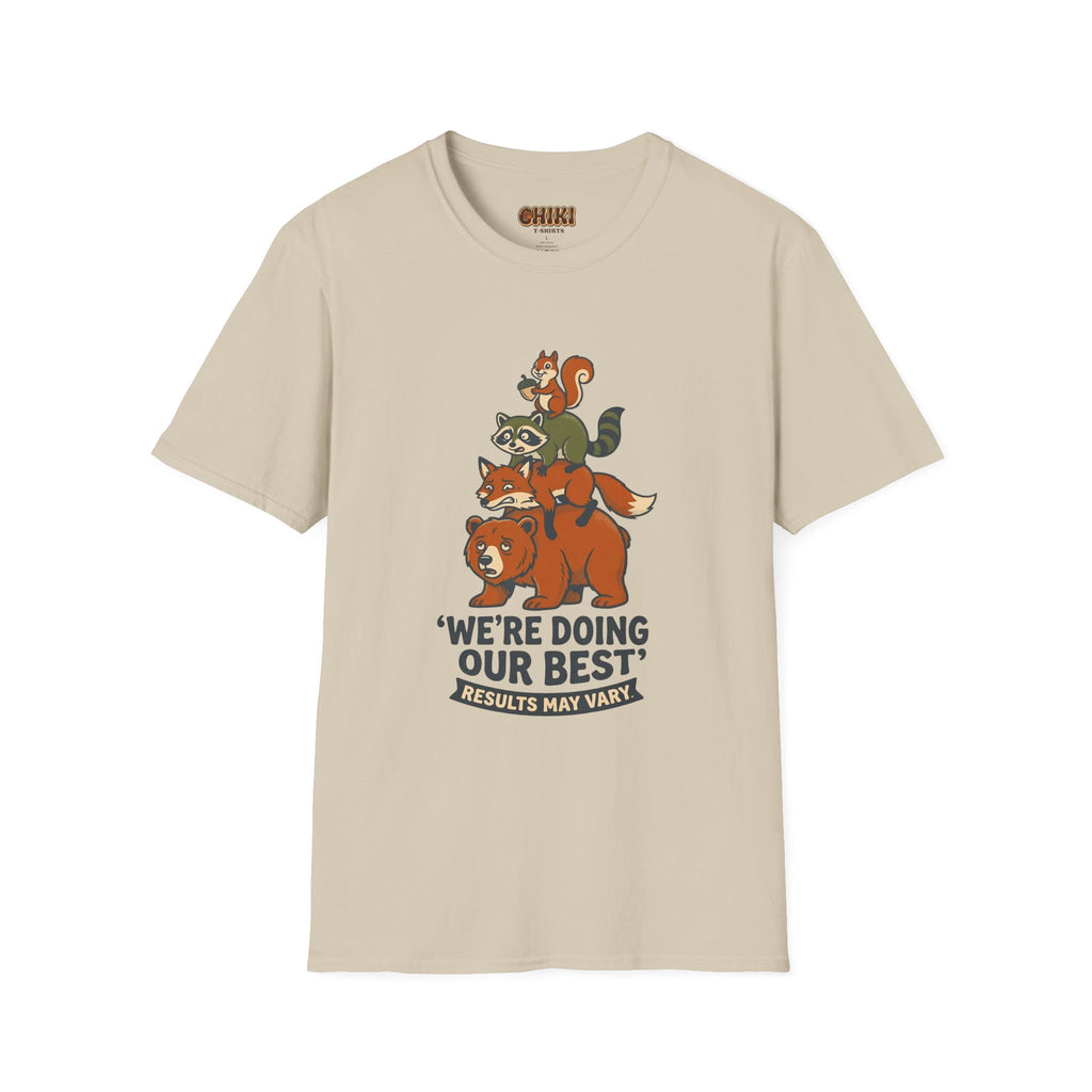 T‑Shirt — "We’re Doing Our Best" Cute Forest Animals Graphic Tee