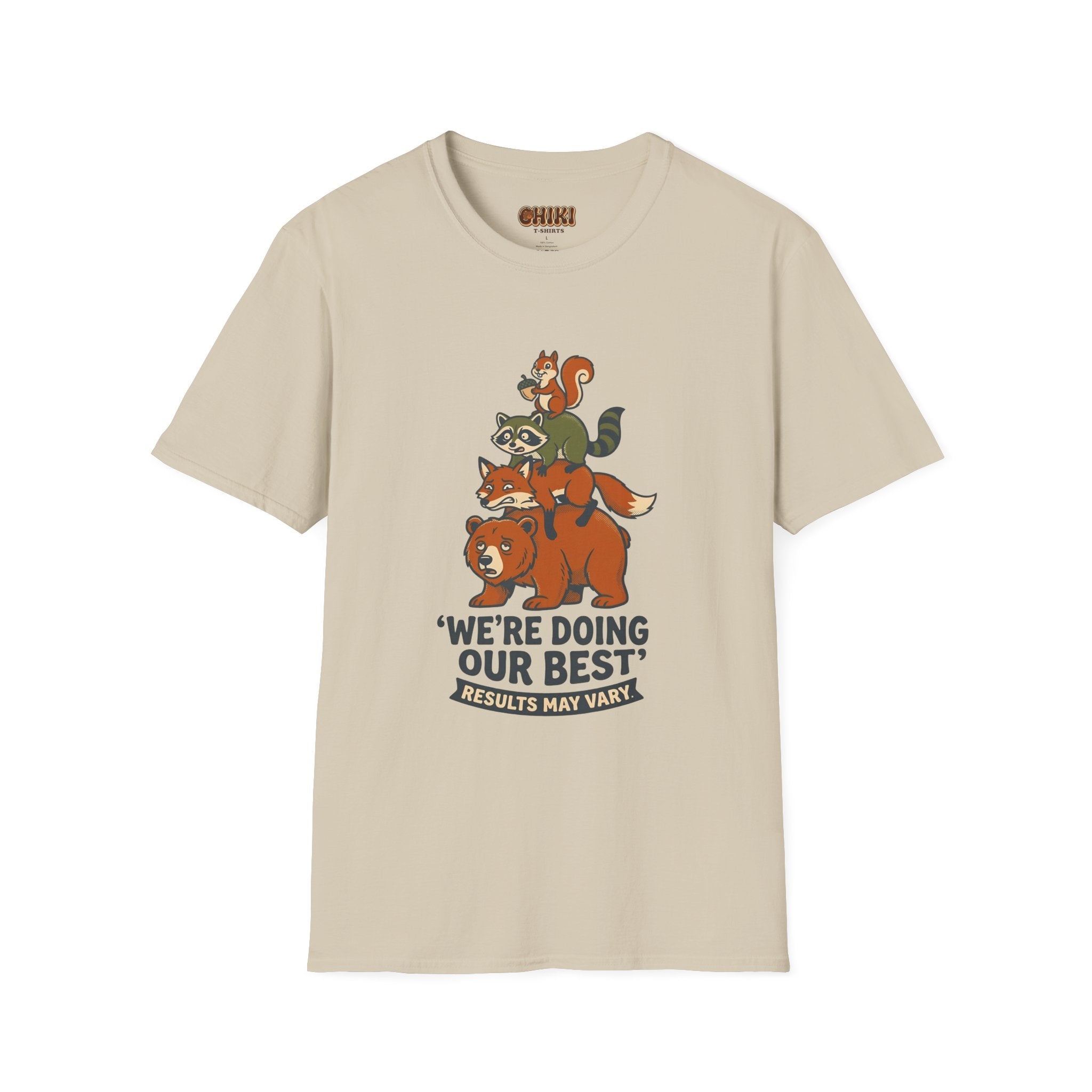 T‑Shirt — "We’re Doing Our Best" Cute Forest Animals Graphic Tee