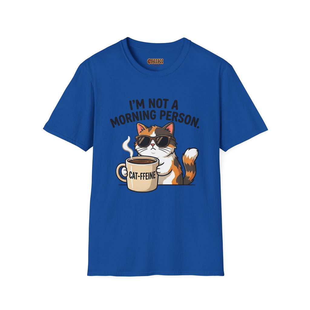I’m Not a Morning Person Cat Coffee T-Shirt