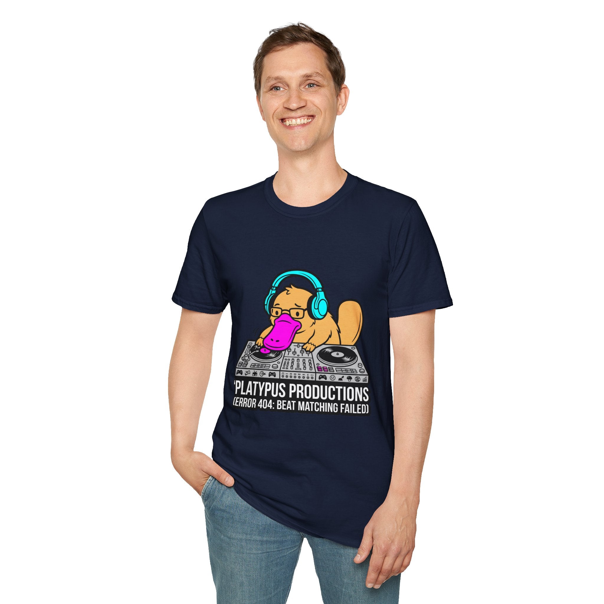 Platypus DJ T‑Shirt — 'Platypus Productions' Funny Music Producer Tee