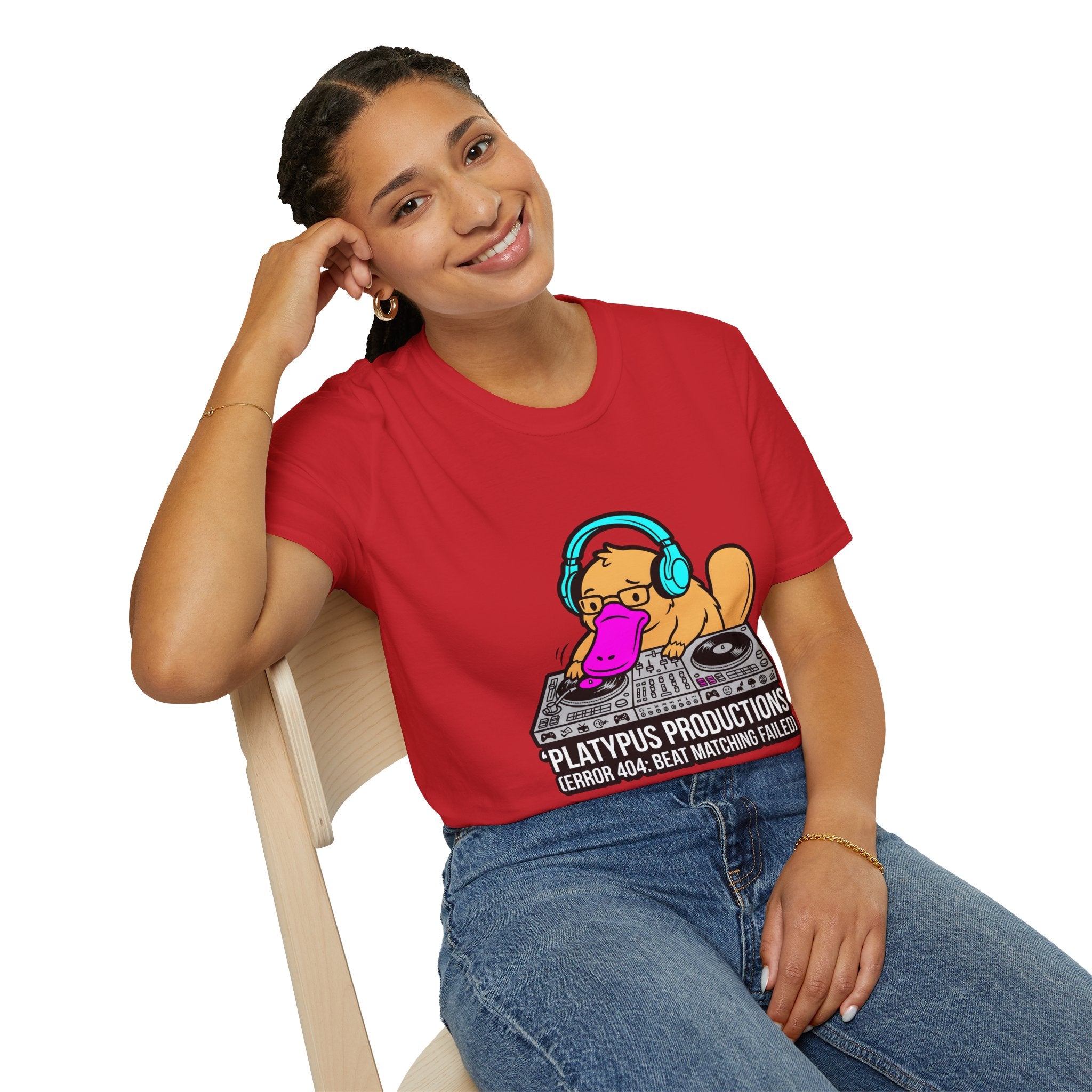 Platypus DJ T‑Shirt — 'Platypus Productions' Funny Music Producer Tee