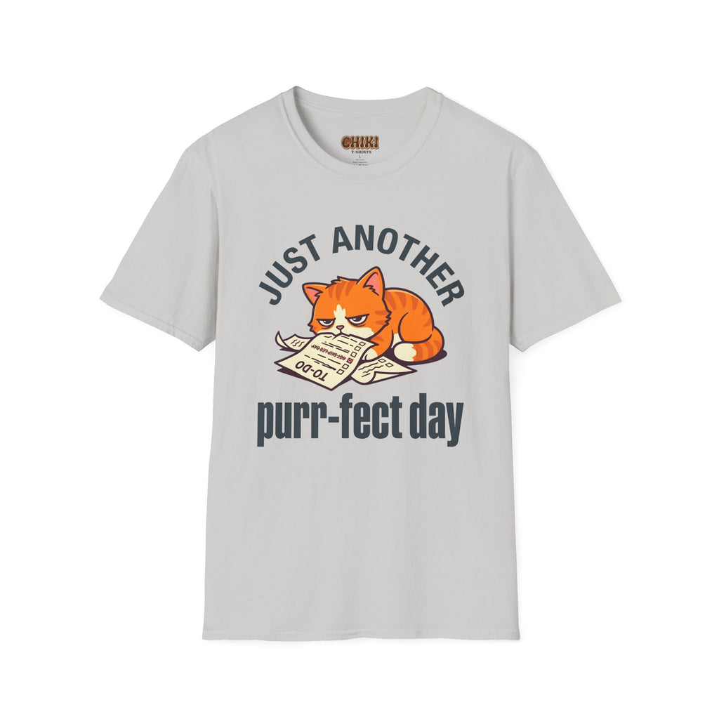 T-Shirt — "Just Another Purr-fect Day" Cat Graphic Tee
