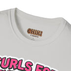 T-Shirt — "Curls for the Girls" Cute Hamster Weightlifting Graphic