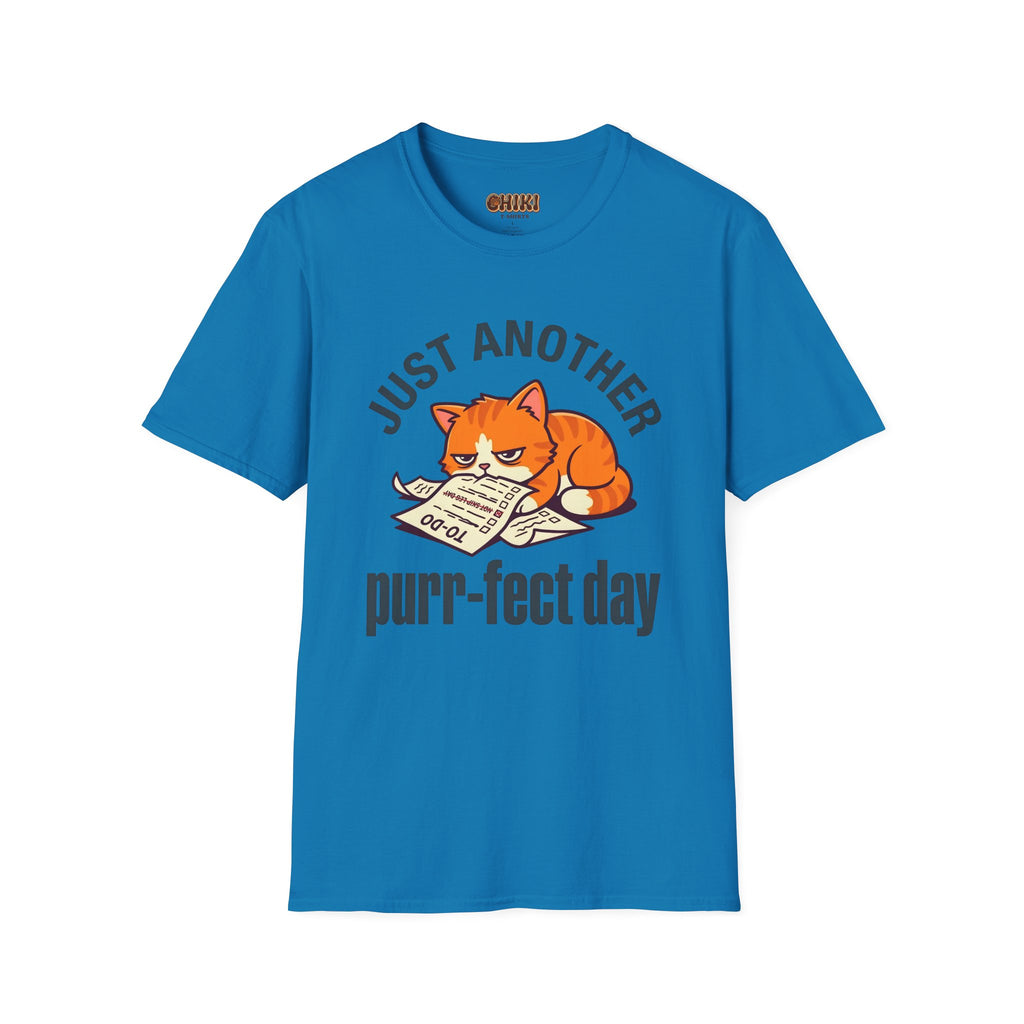 T-Shirt — "Just Another Purr-fect Day" Cat Graphic Tee