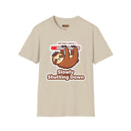 Slowly Shutting Down Sloth T-Shirt — Battery Low Cute Graphic Tee