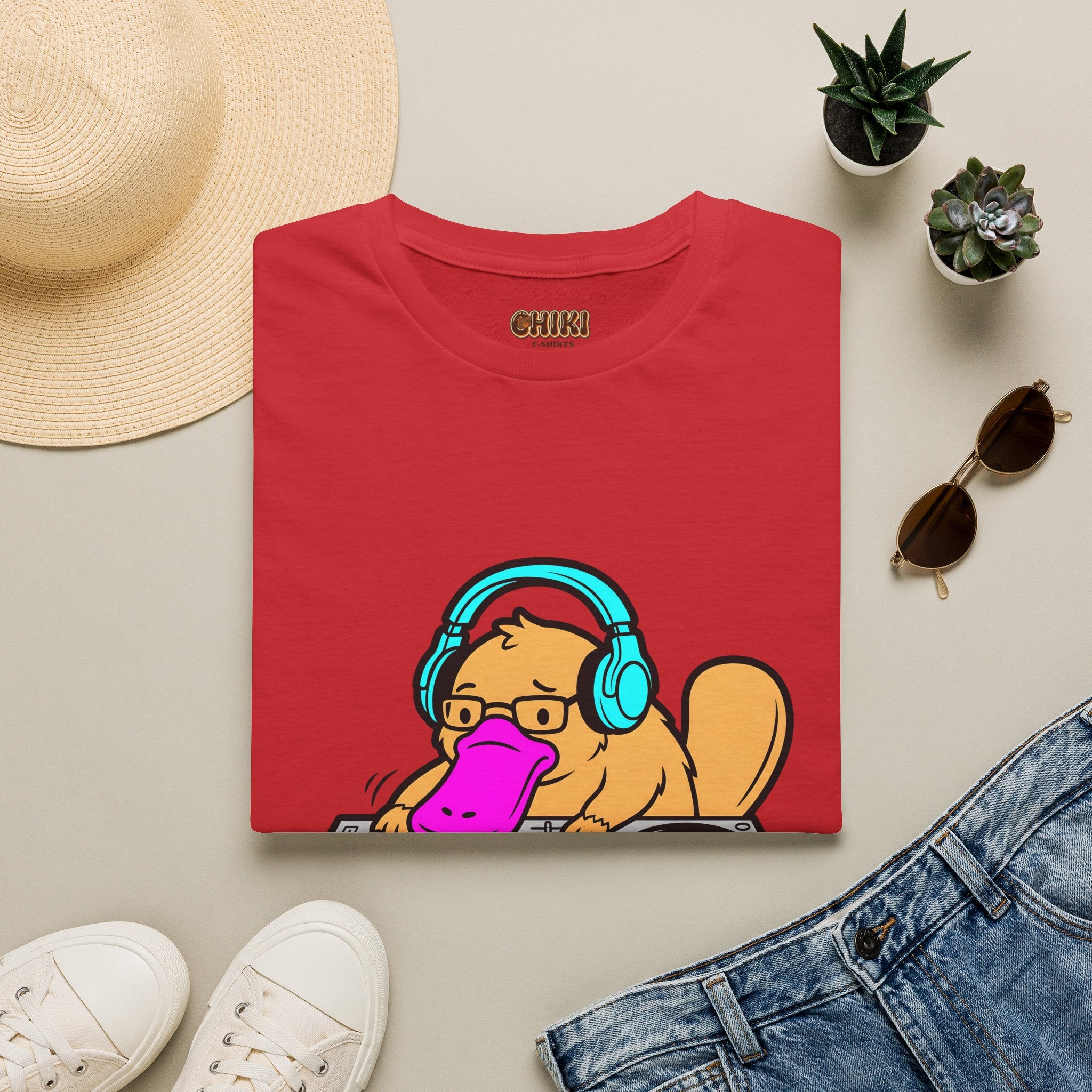 Platypus DJ T‑Shirt — 'Platypus Productions' Funny Music Producer Tee