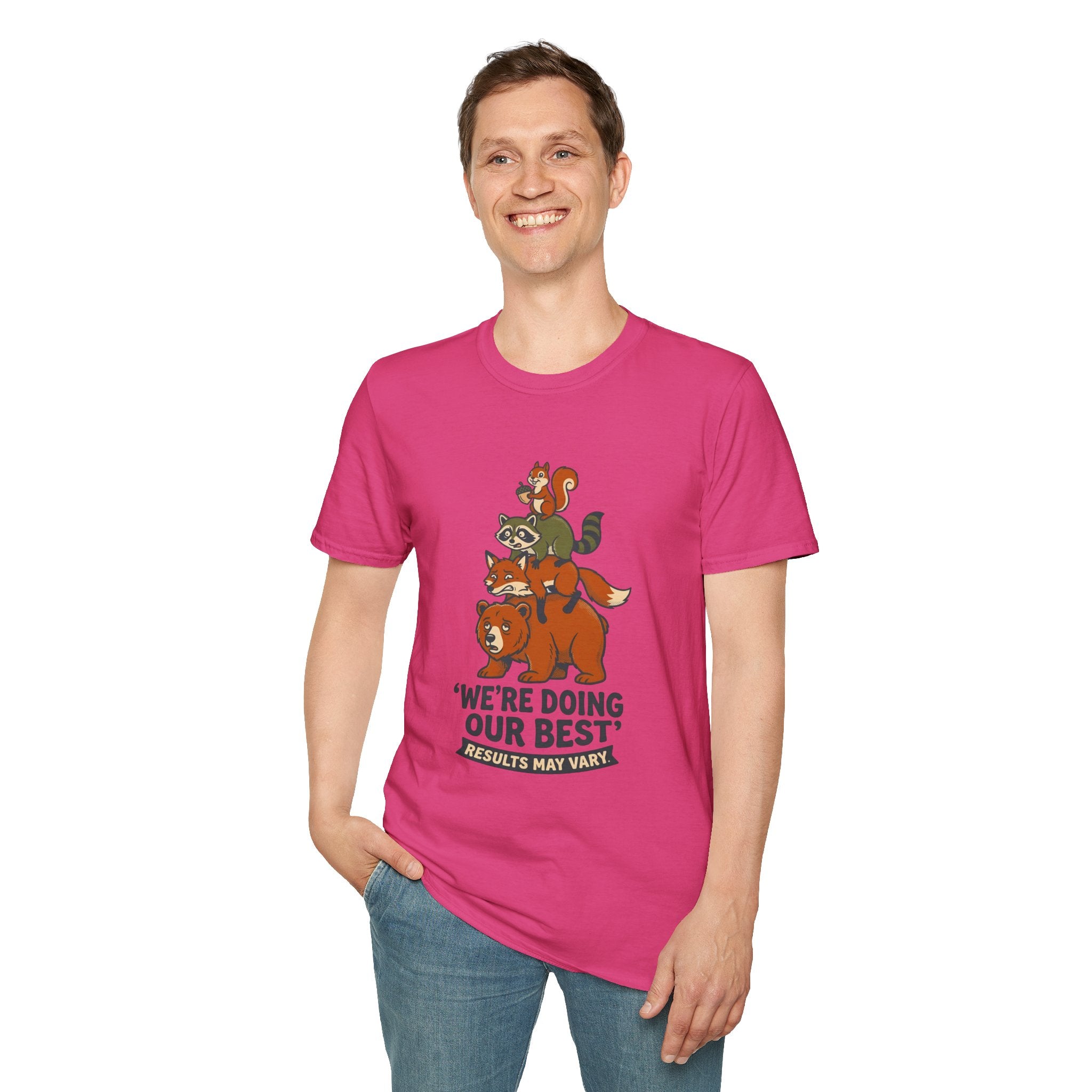 T‑Shirt — "We’re Doing Our Best" Cute Forest Animals Graphic Tee