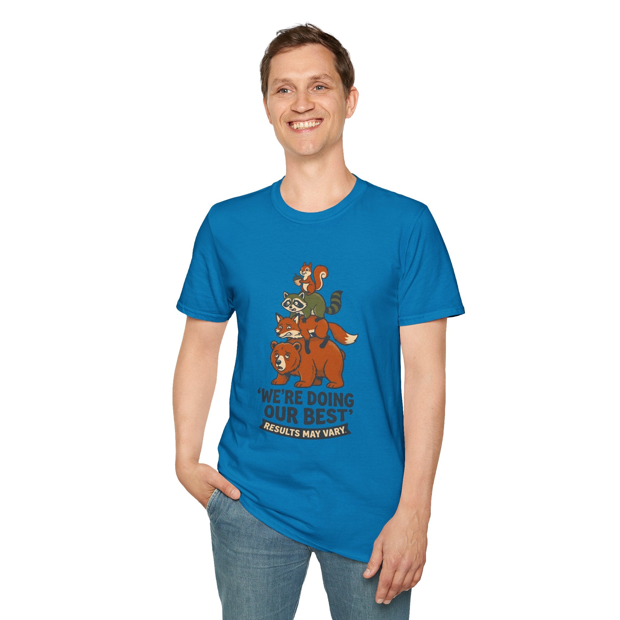 T‑Shirt — "We’re Doing Our Best" Cute Forest Animals Graphic Tee