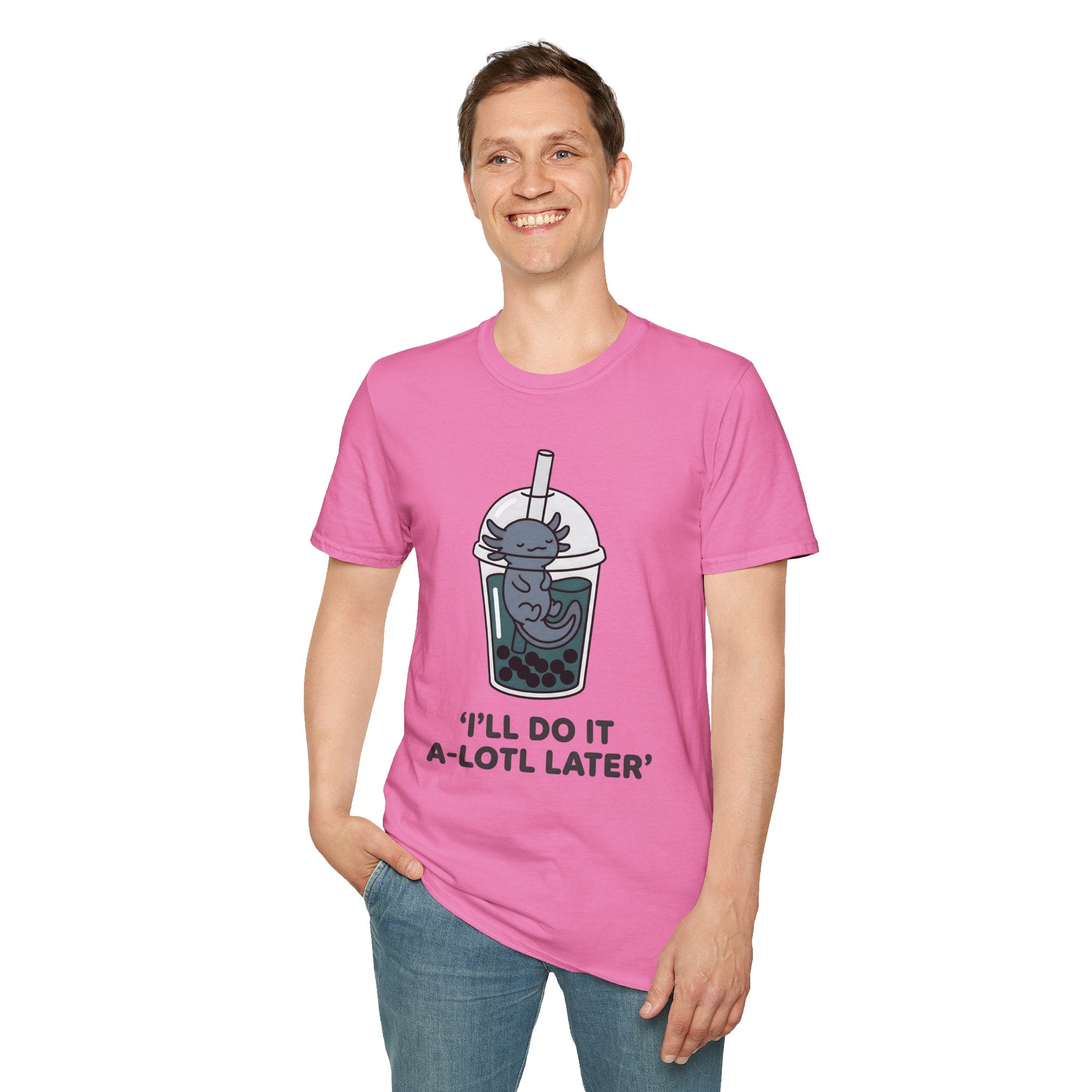 Boba Cat 'I'll Do It A-Lotl Later' T-Shirt