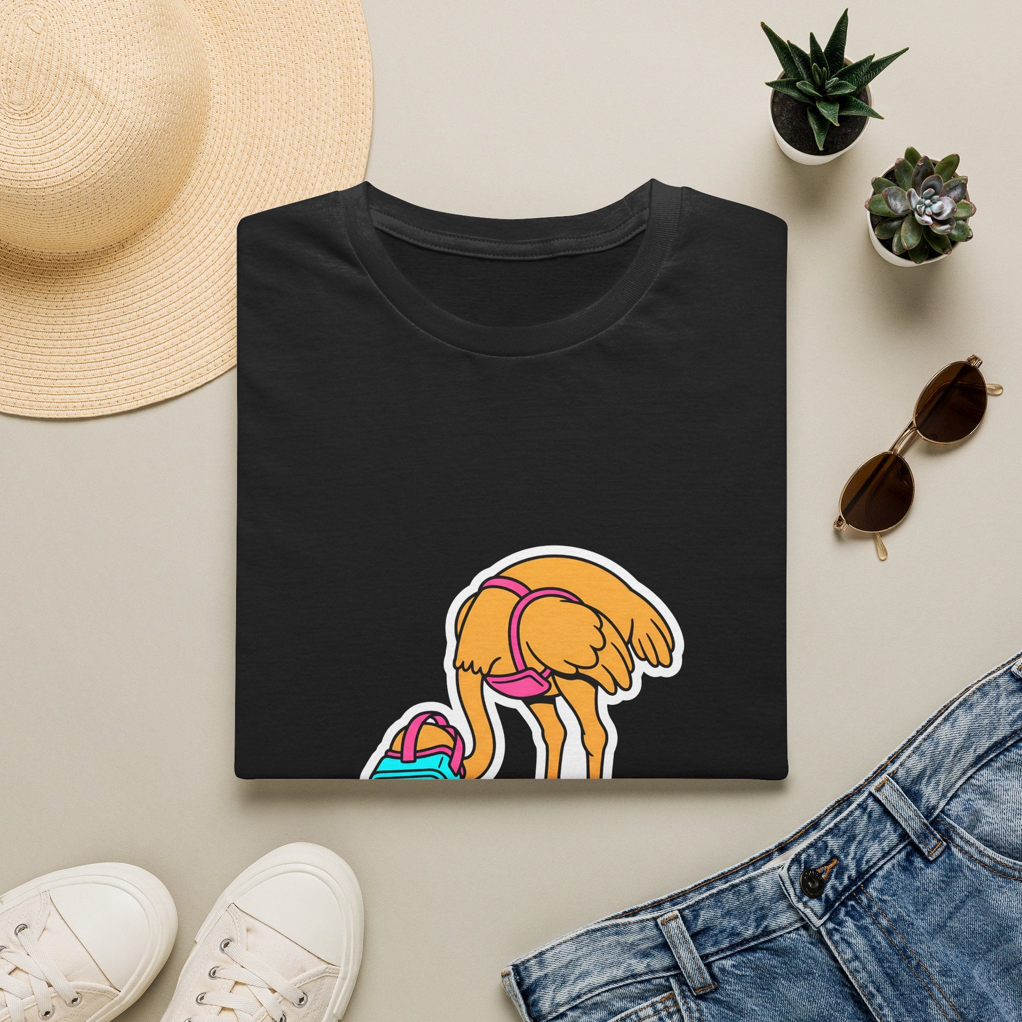 T-Shirt — Funny ‘Error 404 Reality Not Found’ Ostrich Graphic Tee