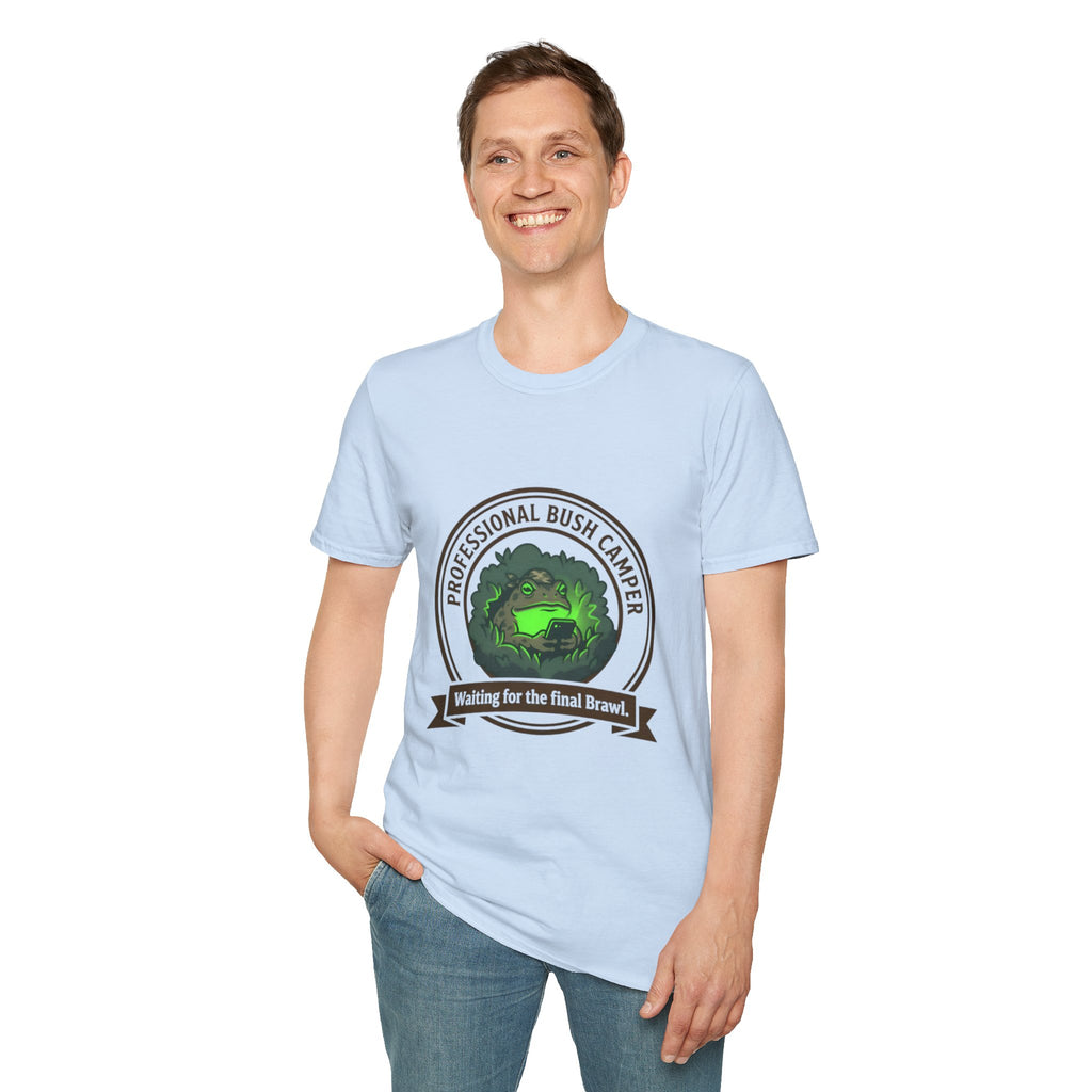 Professional Bush Camper T‑Shirt — "Waiting for the Final Breath" Camp Humor Tee