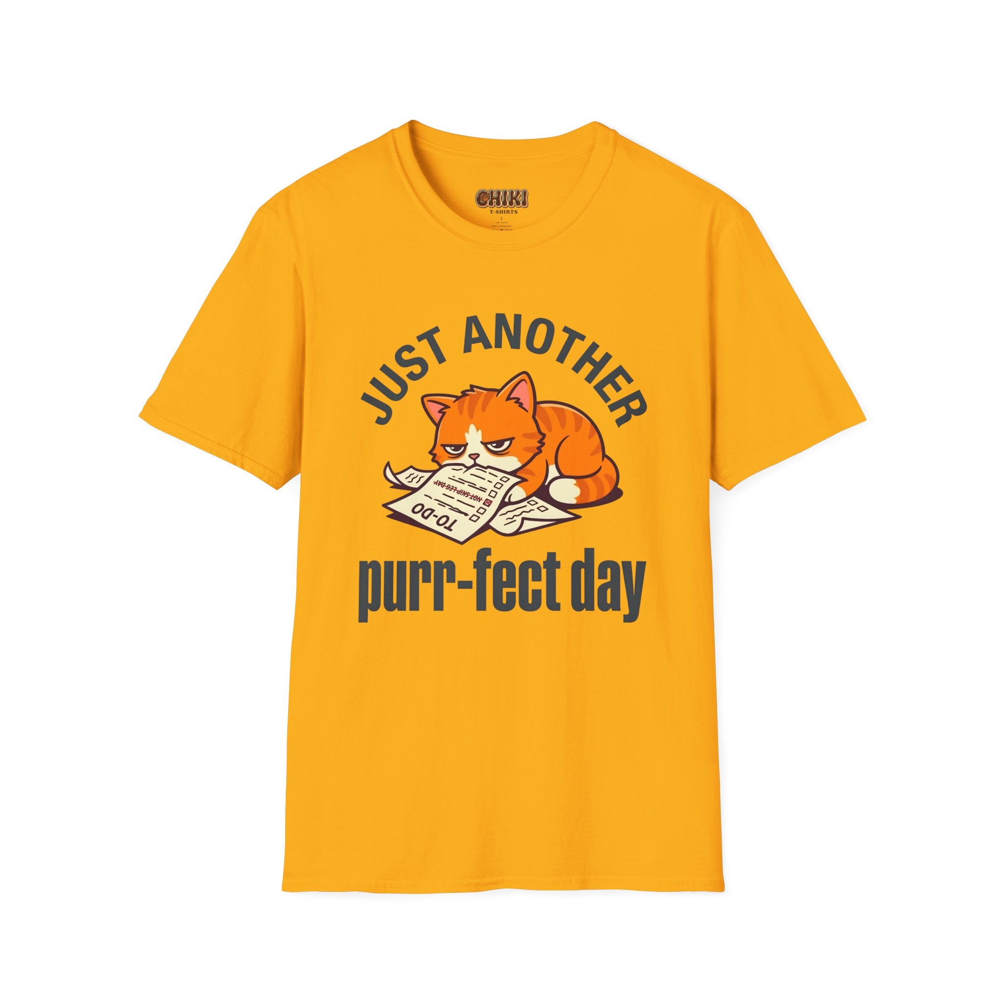 T-Shirt — "Just Another Purr-fect Day" Cat Graphic Tee