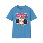 T-Shirt — "Curls for the Girls" Cute Hamster Weightlifting Graphic
